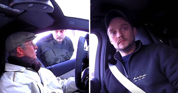 Gamlingen ber bilmekanikeren sette seg i bilen. Men når han gjør det, får han sitt livs sjokk!