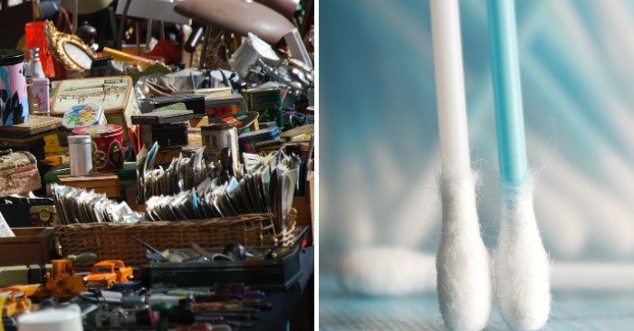 Kvinnen kjøper en pakke med q-tips på tilbud. Når hun kommer hjem og åpner esken får hun SJOKK!